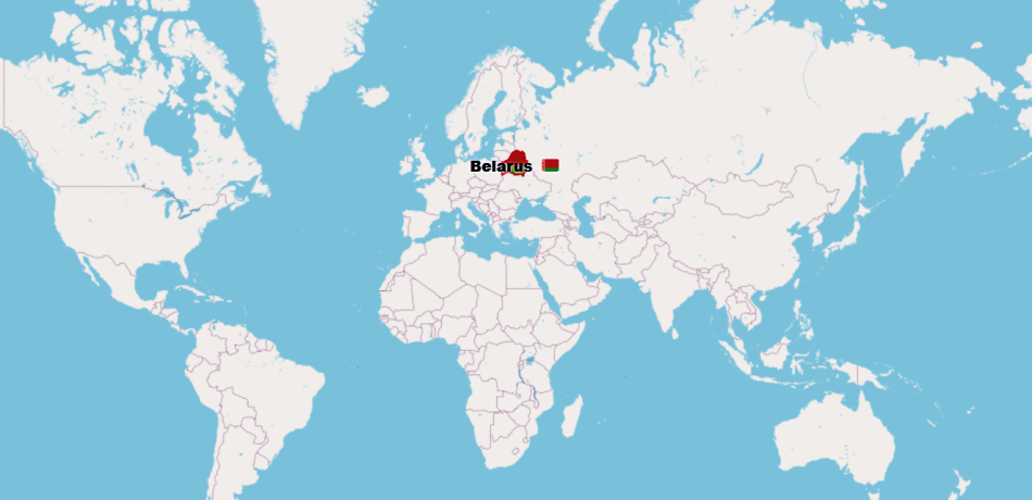 Беларусь на карте мира