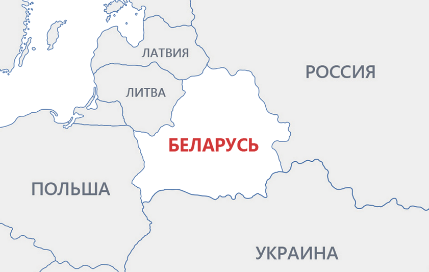 Карта Беларуси с границами