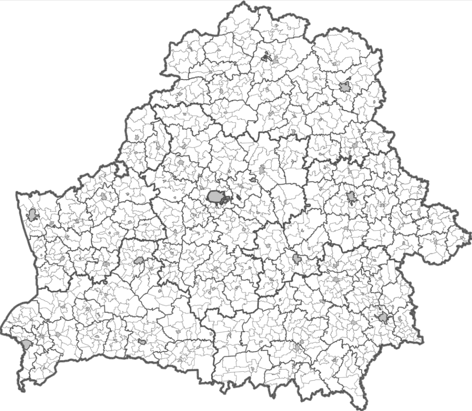 Контурная карта Беларуси